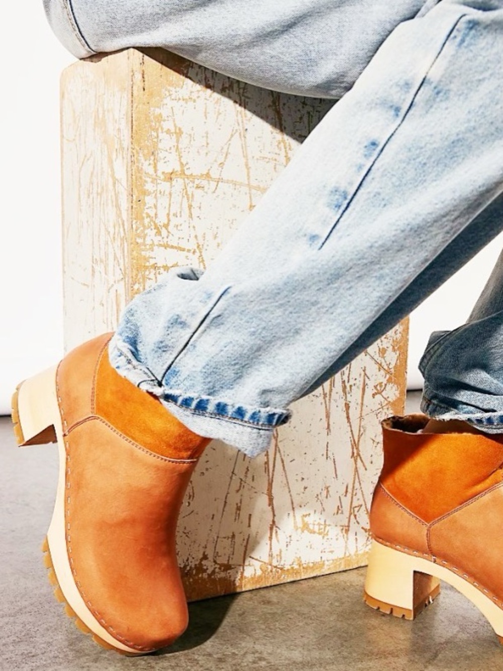 🆕{Swedish Hasbeens} Shearling Slip-On Booties